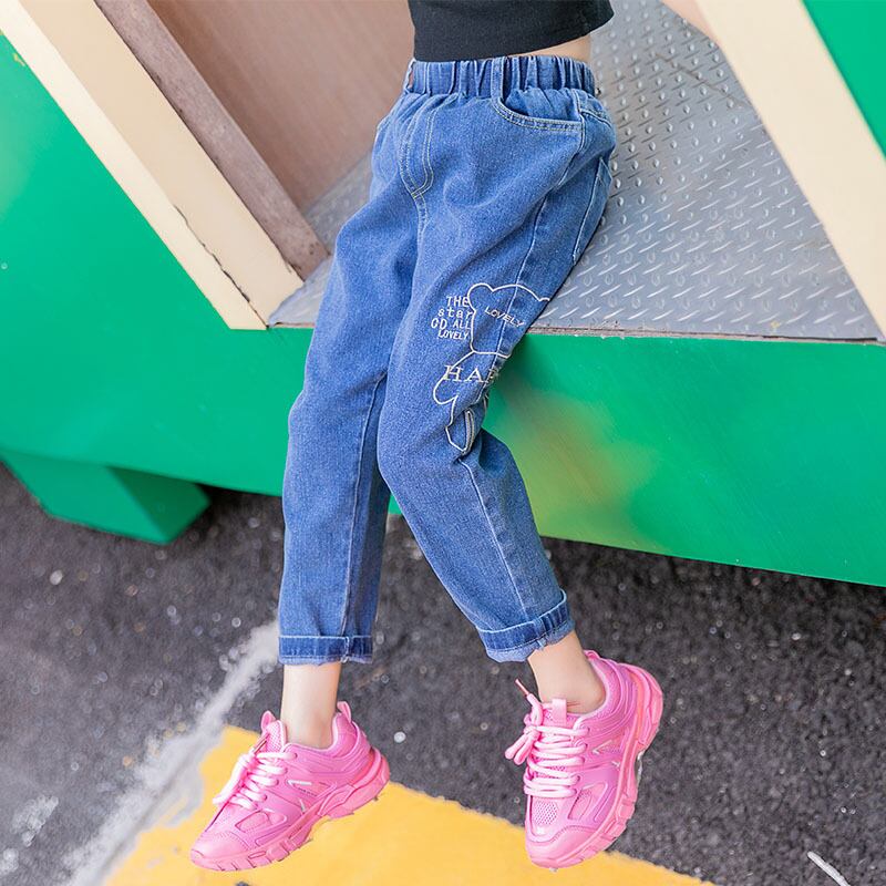 子供用パンツ2021年春秋新作ジーンズウエスタンスタイルビッグボーイパンツ秋ルーズ トレンディボーイ1659337506