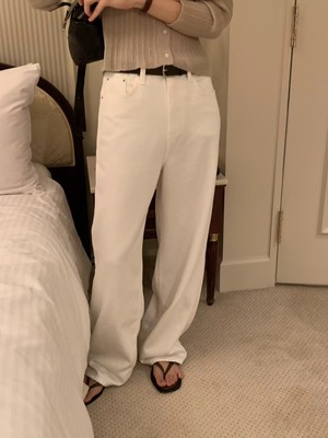 (即納) ounce / light wide pants ( ivory / S )