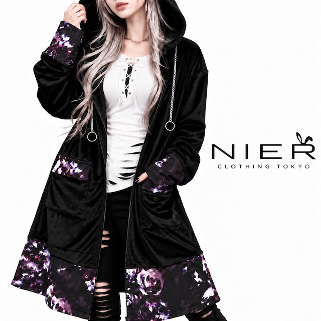 GOTHIC ROSE LONG VELVET LIGHT OUTER
