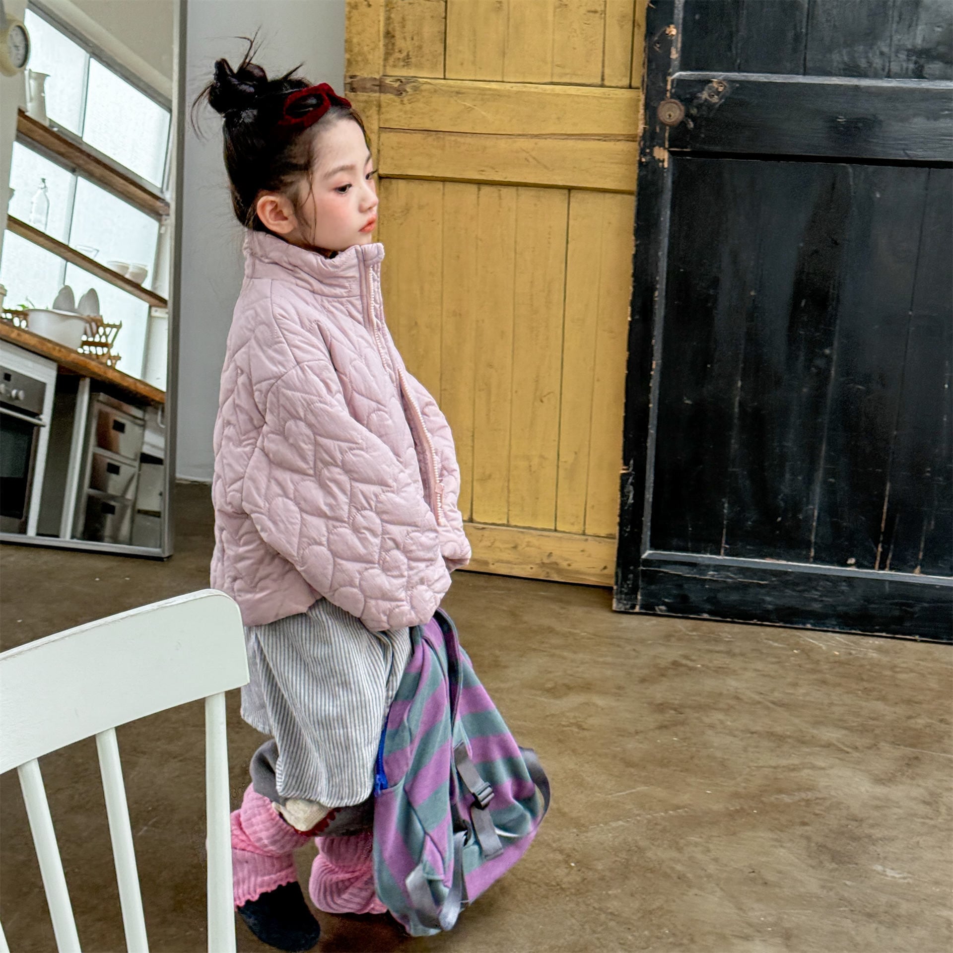 ハートキルティングショート丈アウター