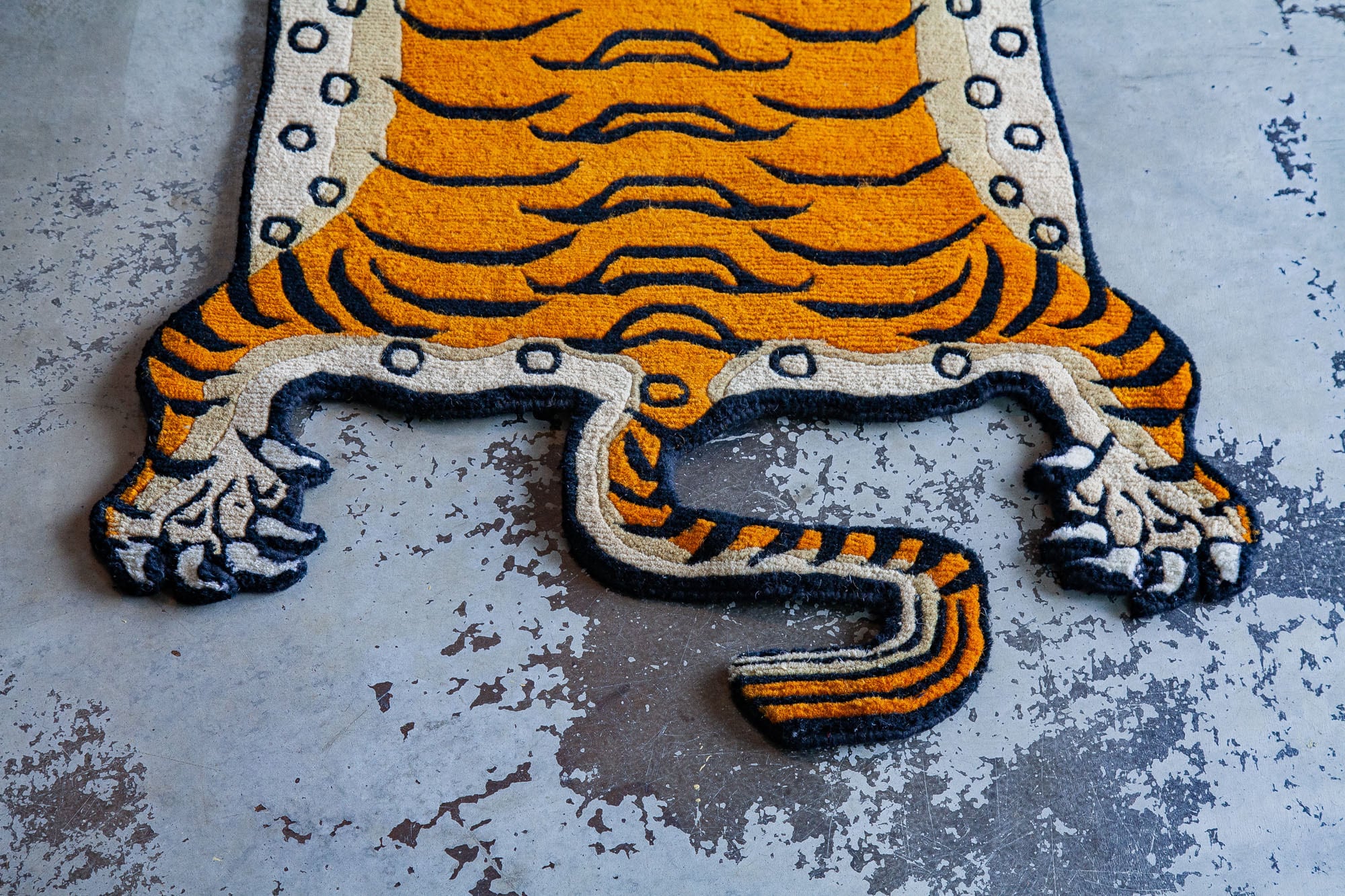 Tibetan Tiger Rug 《Sサイズ•ウール094》チベタンタイガーラグ