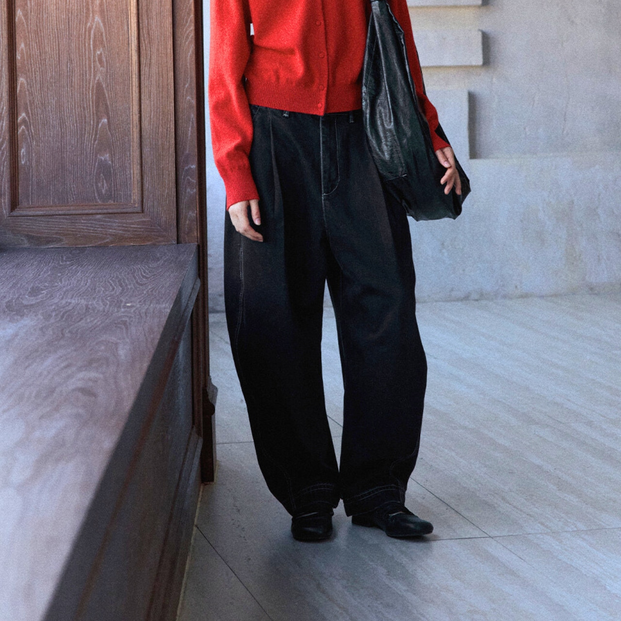 Wide Denim Pants T4127