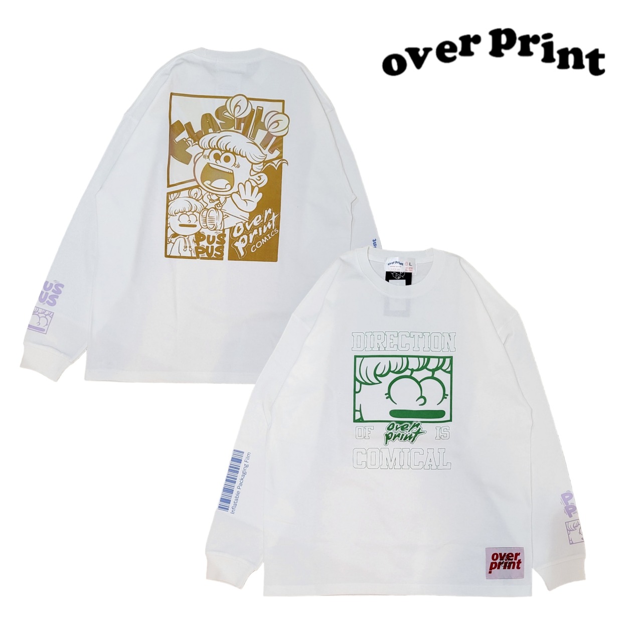 【over print】COMICS LS Tee