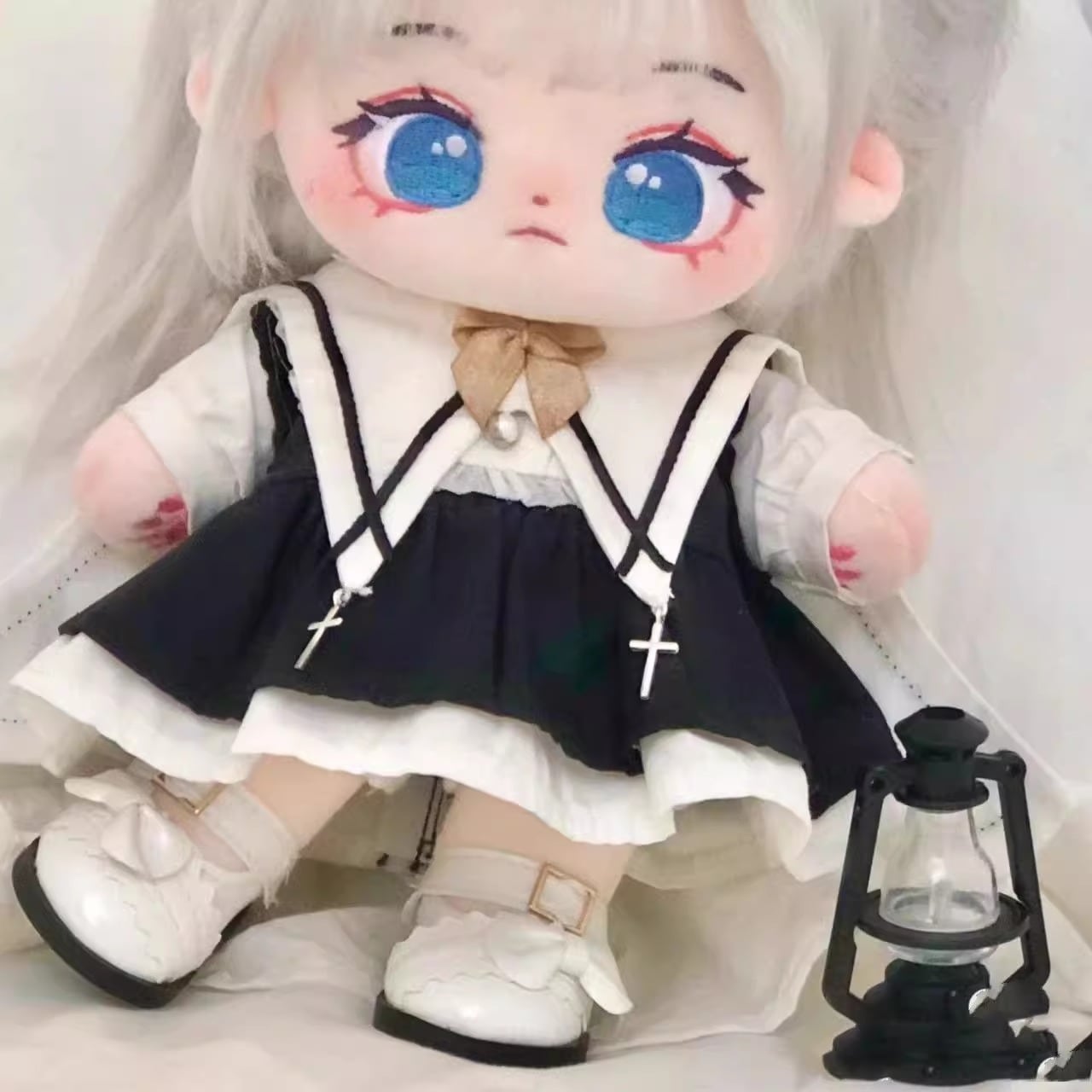 20cmぬいぐるみ用 ワンピース+ケープ+パンツ エレガント 着せ替え