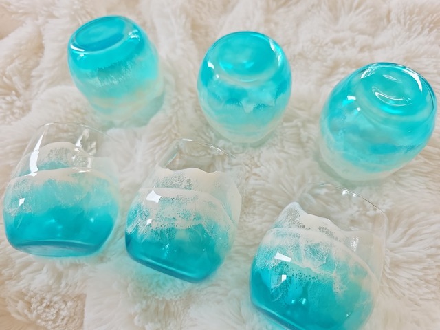 518.オーシャンレジンアート 限定 海のミニグラス
