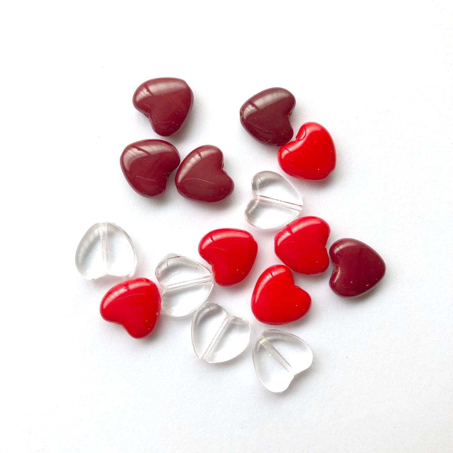 ハートのチェコビーズ | Dua-アクセサリーパーツショップ