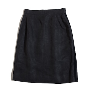 preowned-CHANEL BOUTIQUE    side tape  linen  skirt