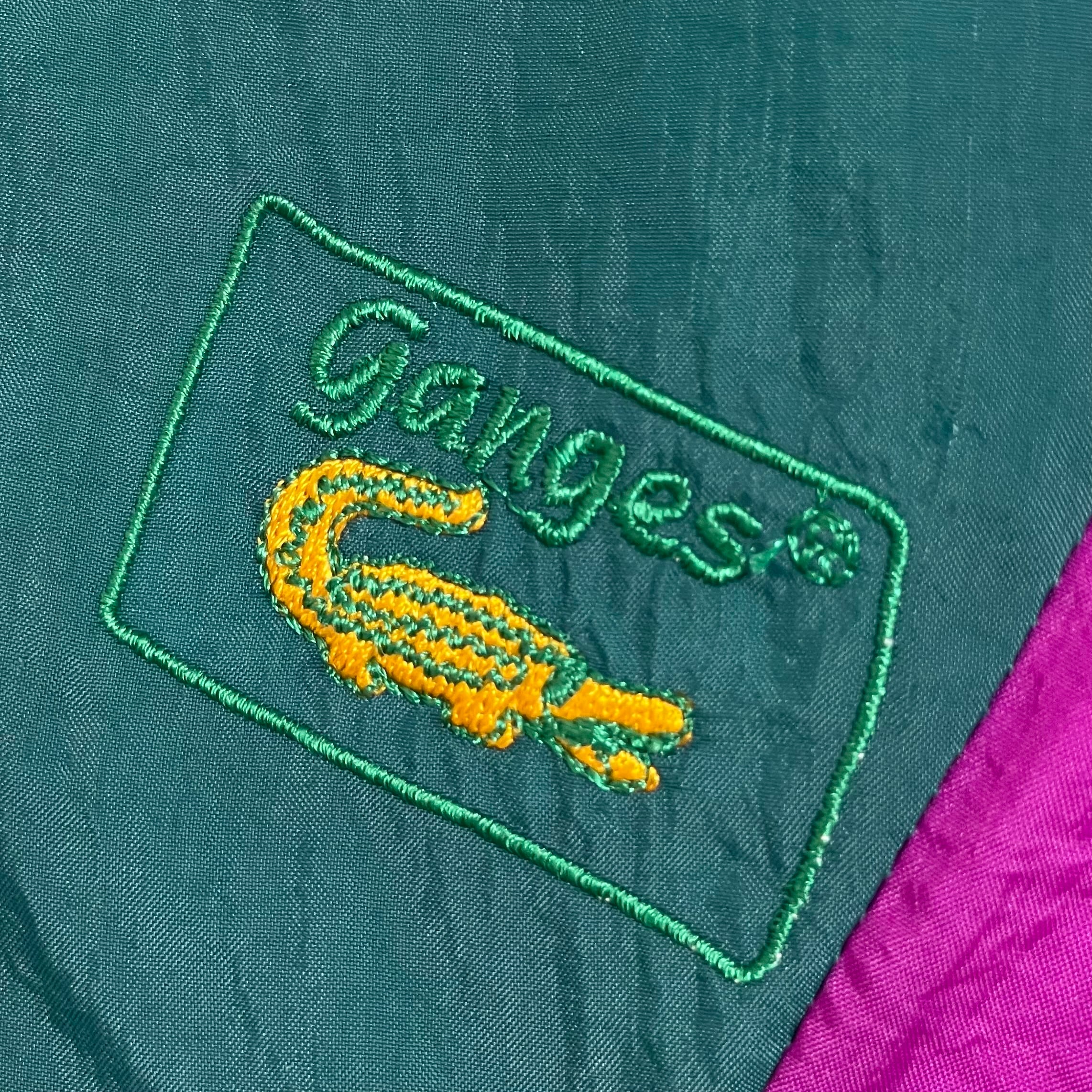 Ganges】90s ナイロンジャケット ブルゾン 刺繍ロゴ フルジップ ジップ