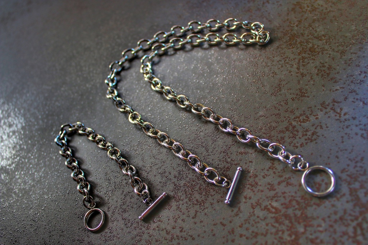 chain necklace＆bracelet SET