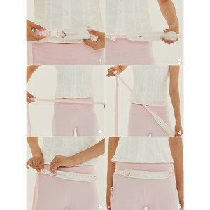 【予約】[ thesallyslaw ] Bailey Cushioning Two Ways Leash｜Strawberry Blush