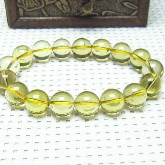 ミルキークォーツ イエロー ブレスレット 12mm  おまかせ便 111-1750