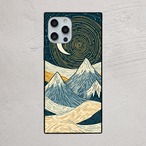 受注生産 iPhoneケース 渦巻き銀河と山の星図｜夜空モチーフ STAR027A
