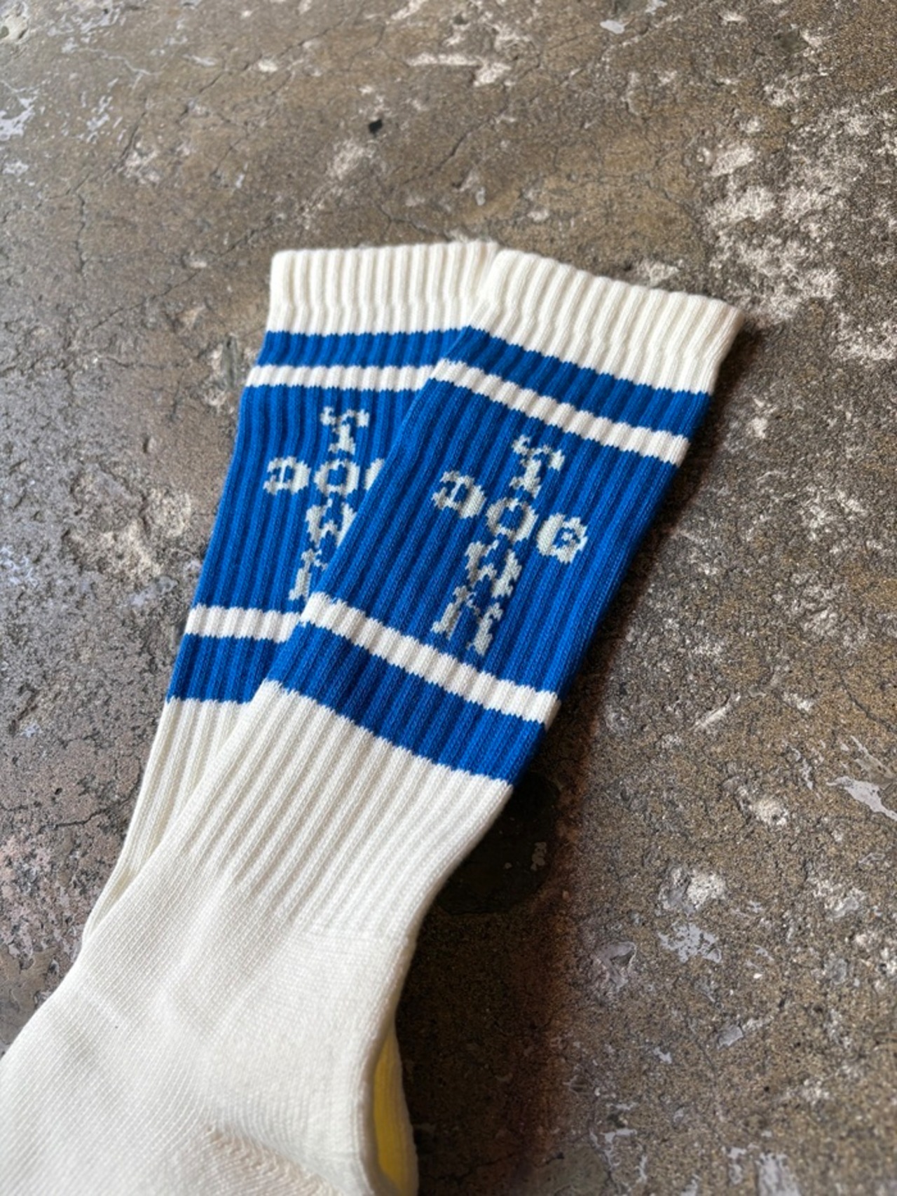 DOG TOWN / CROSS LETTER line high socks / BLUE×WHITE / DTS-010 - 3