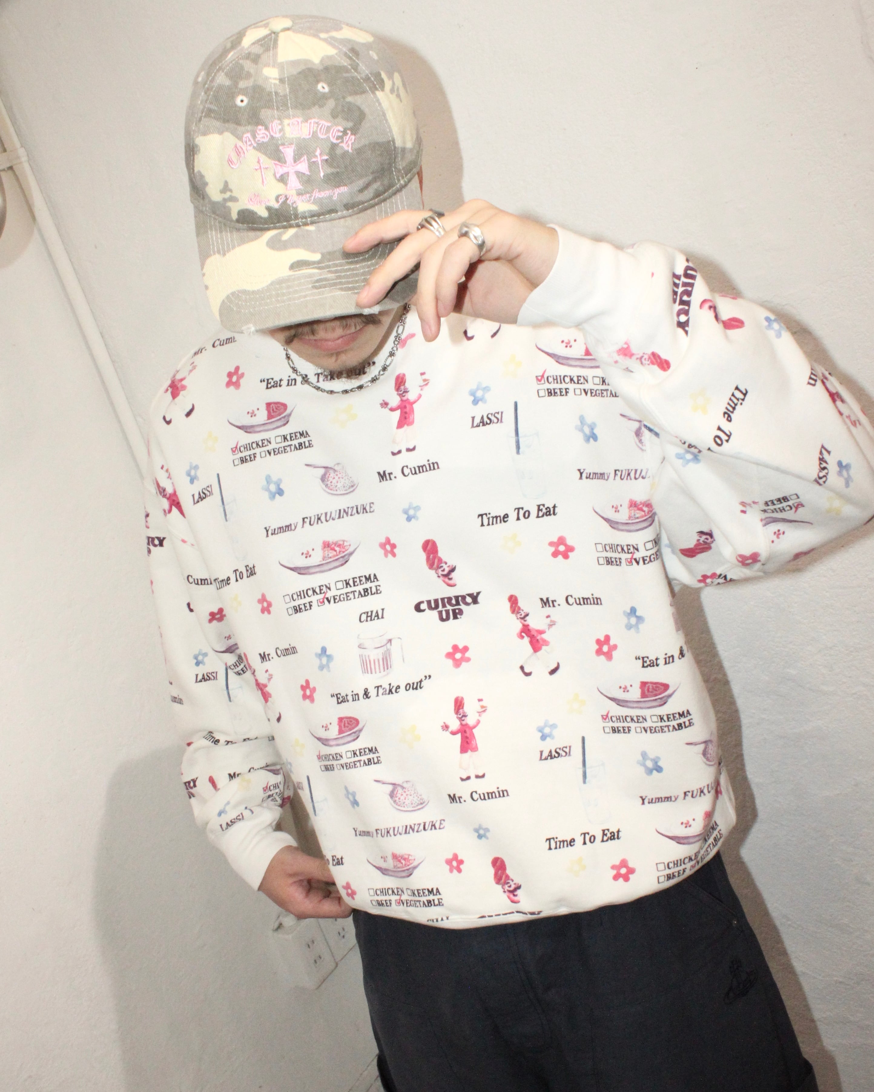 HUMAN MADE "CURRY UP" Print Sweat Shirt