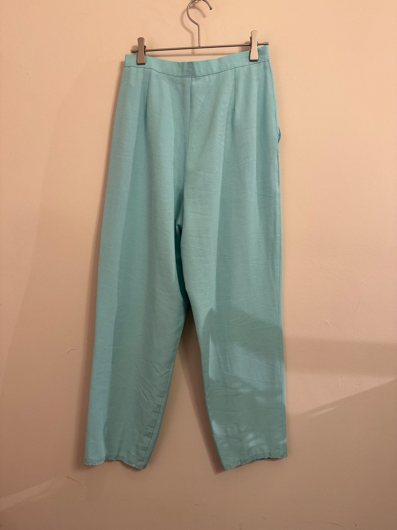 C&A ペールグリーンスラックス