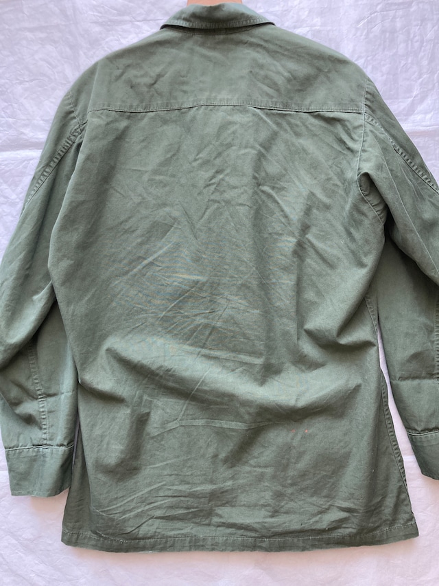 US ARMY ジャングルファティーグ ジャケット 3rd 60s ノンリップ コットンポプリン ミリタリー ヴィンテージ古着 S/R 画像5