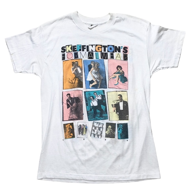 vintage 1980’s collage print tee “SKEFFINGTON’S FORMAL WEAR”