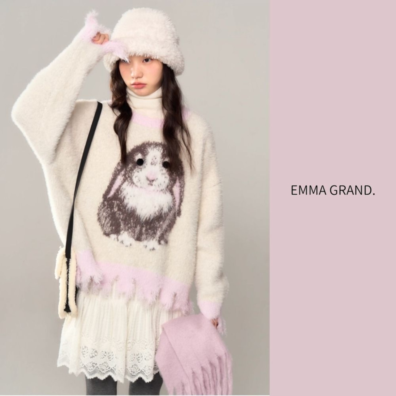 ホーランドロップのふわもこセーター E00592