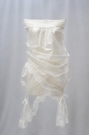 PVC curtain draping dress - OFF WHITE (Limited 3pcs)
