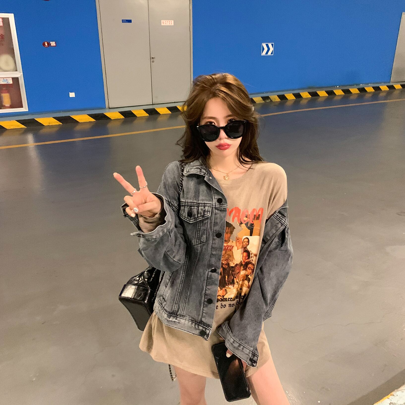 オータムスタンダードジャケット トップス レトロ ストリート 秋物 6Du_Shop_Women55645417078