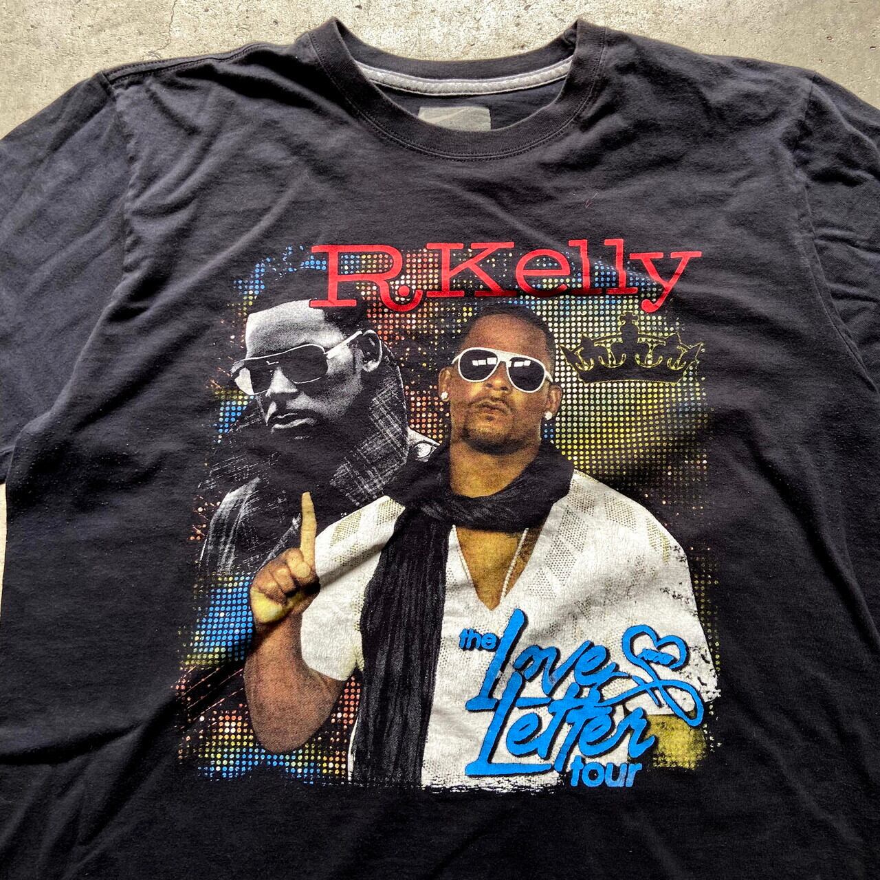 R.KELLY アール ケリー The Love Letter Tour 2011 アーティストTシャツ メンズXL 古着 ブラック 黒色
