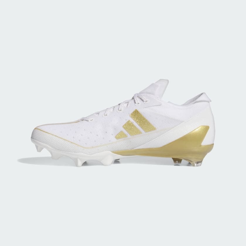 アメフト　スパイク　アディゼロ　28センチ　ADIZERO　白　ゴールド 28cm】Adizero Electric ホワイト・ゴールド アメフト スパイク | END