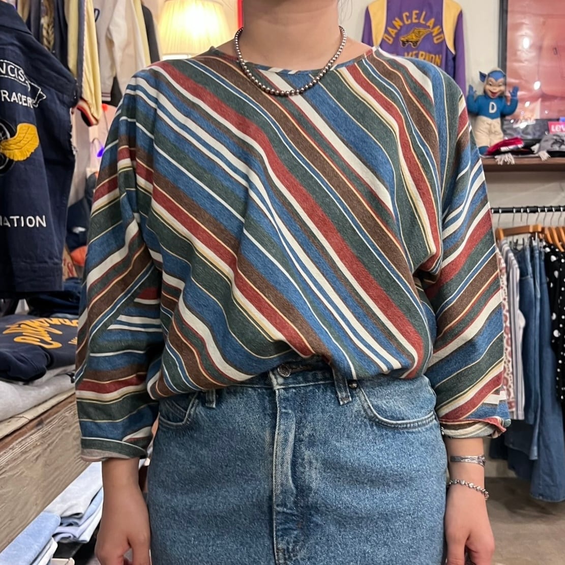 トップス b-1982 Multi Stripe Tops | BLUE VALENTINE