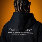 BLACK LETTER LOGO HEAVYWEIGHT ZIP HOODIE