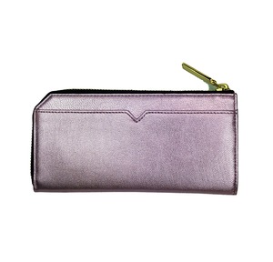 Metalic Long Wallet　L型ファスナー　PALE PINK