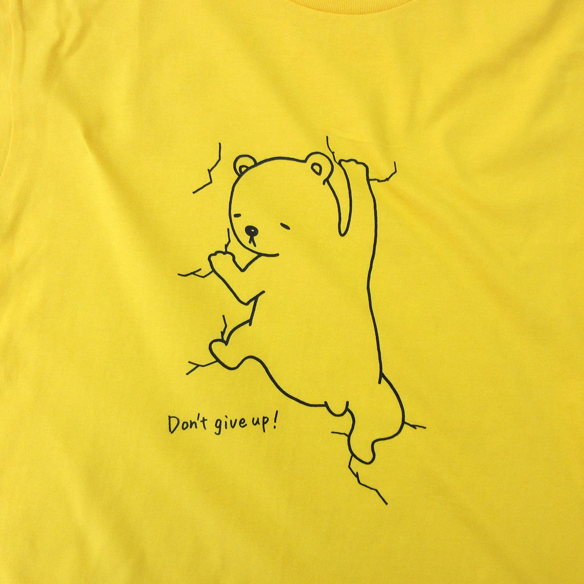 岩登りする熊 クマ登り Tシャツ am48 男女兼用 おもしろフリークライミング