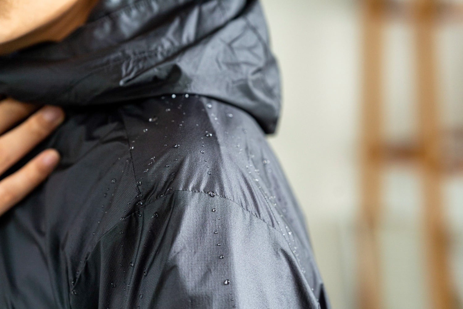 drip TO&FRO パッカブルパーカー ブラック M Then, Packable Parka［パッカブルパーカー（深型フード）］ | drip