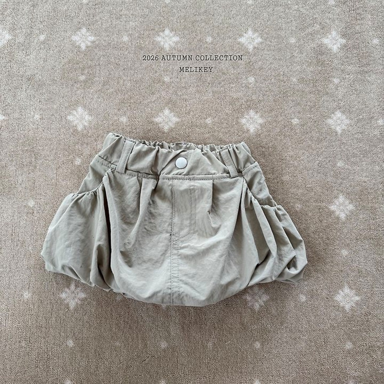 韓国子供服 / 26Autumn / 〖取寄〗Melikey / シャーリングパンプキンースカート / 女子服 *XS~JM*