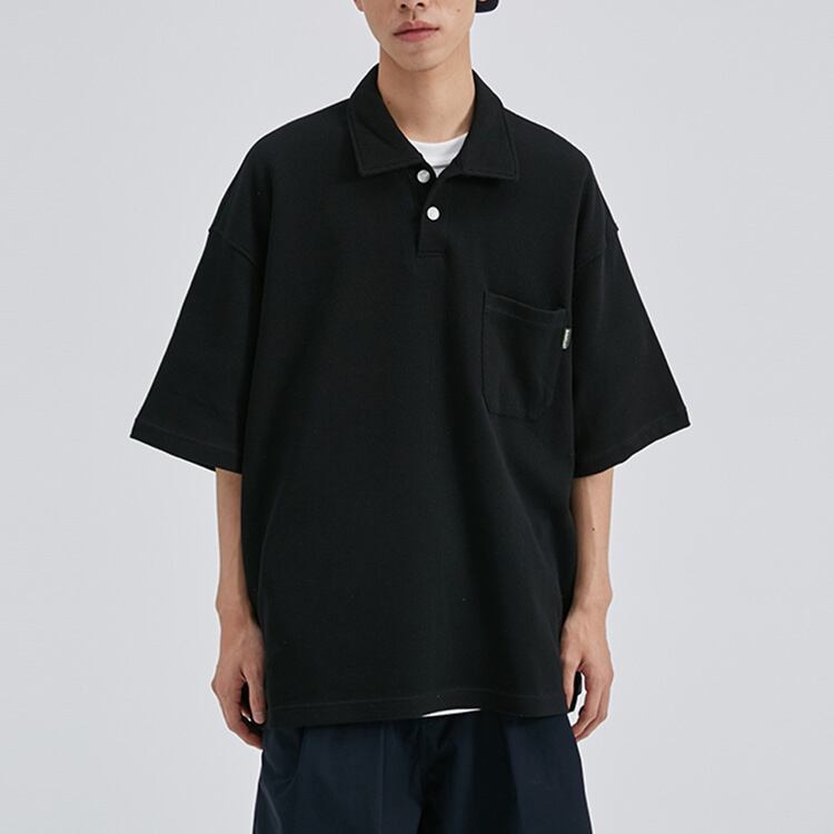 ★WAFFLE LOOSE POLO SHIRT　　　　　　01073