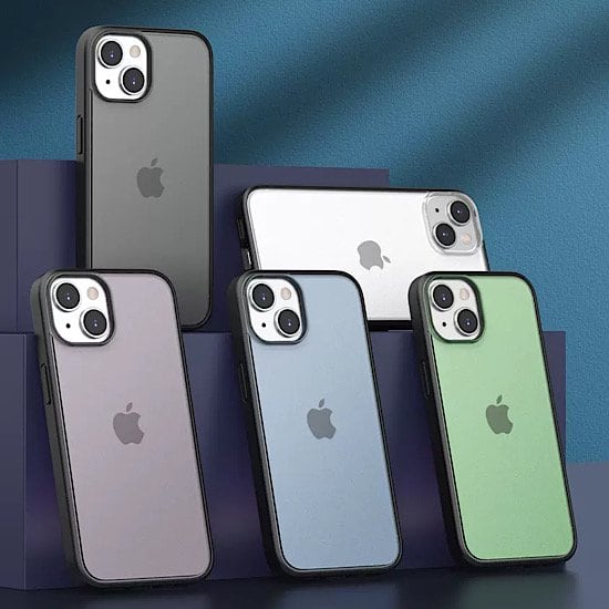 iPhoneケース 半透明 透明つや消し レディースiPhone14 iPhone14Pro