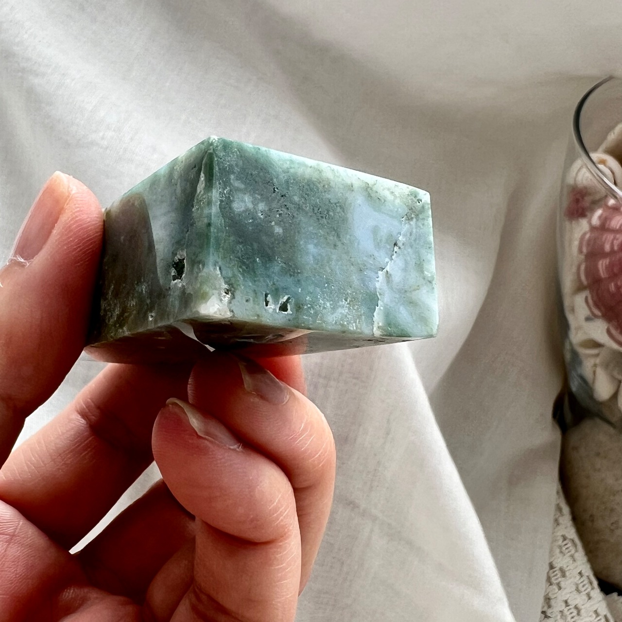 モスアゲートタワー102*天然石ポイント*天然石インテリア*置き物