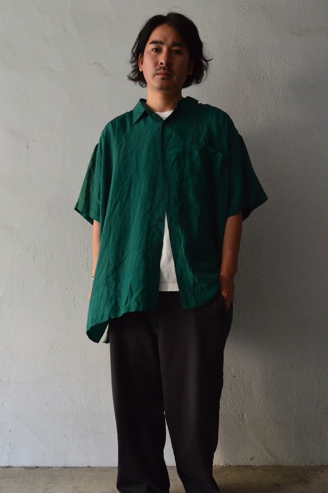 ROBERT STOCK 90's From USA Fade Silk Big Fit Shirt Designers by CHAPS ロバートストック 90s シルクシャツ