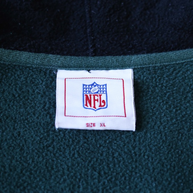 "NFL" New York Jets good bi-color over silhouette zip-up parka