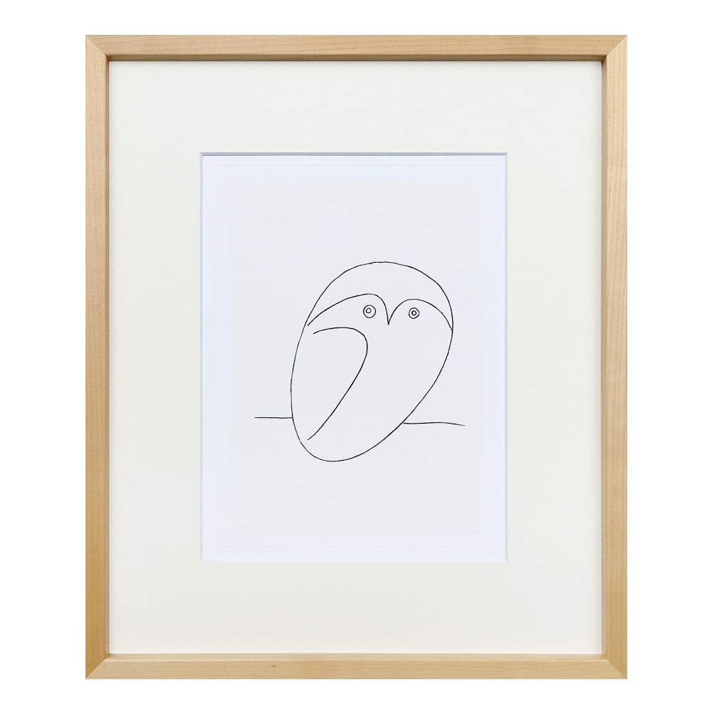額縁付き] パブロ・ピカソ「Le hiobou（ふくろう）」ナチュラル