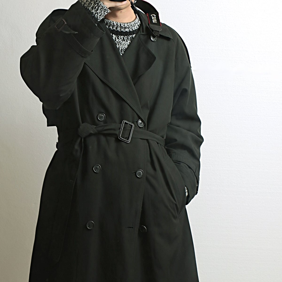 Pierre Cardin ピエールカルダン ダブルブレスト トレンチコート ライナー付き 古着 used