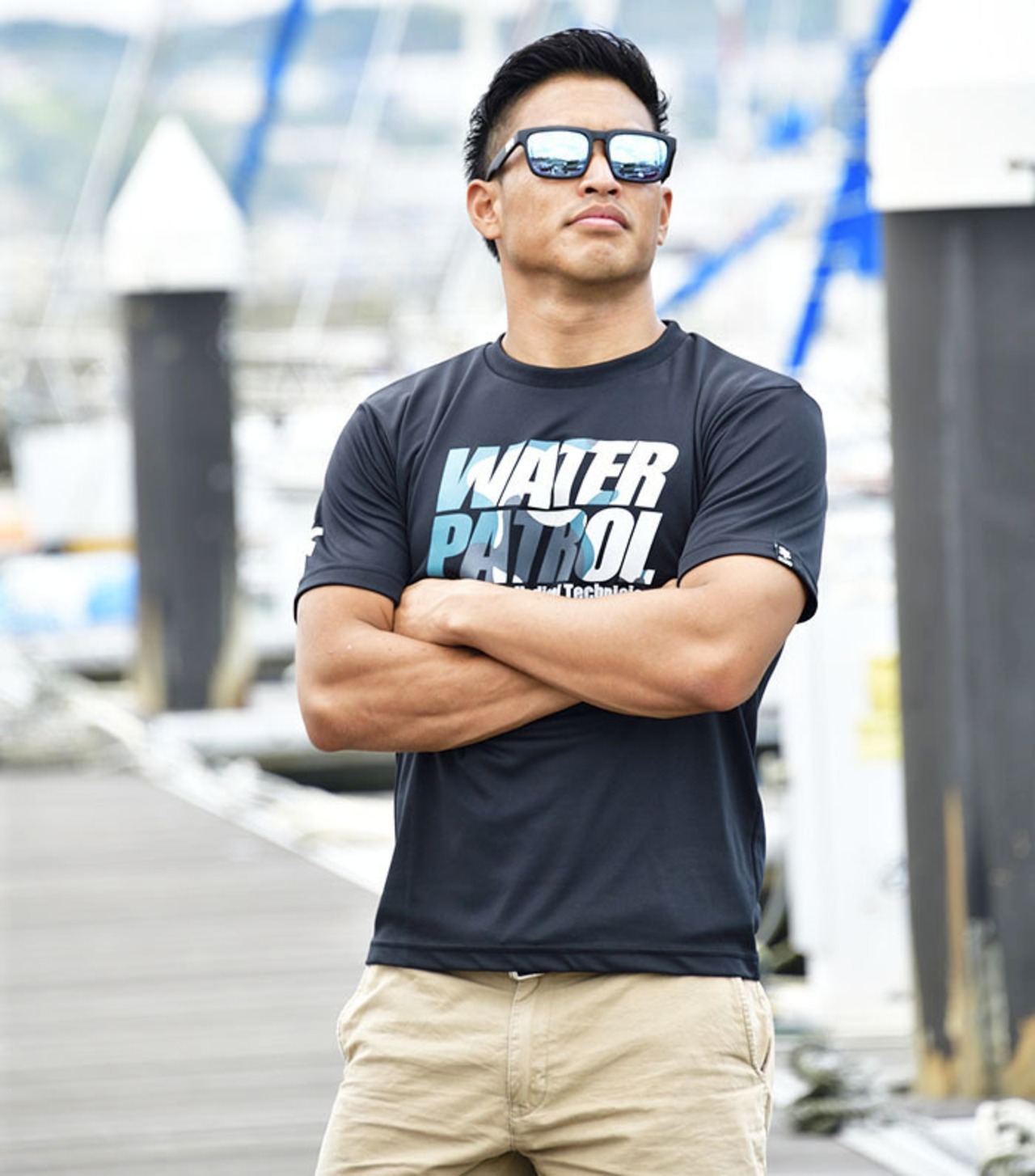 GUARD ガード WATERPATROLデザイン 速乾ポリエステル素材 DRY Tシャツ S-233