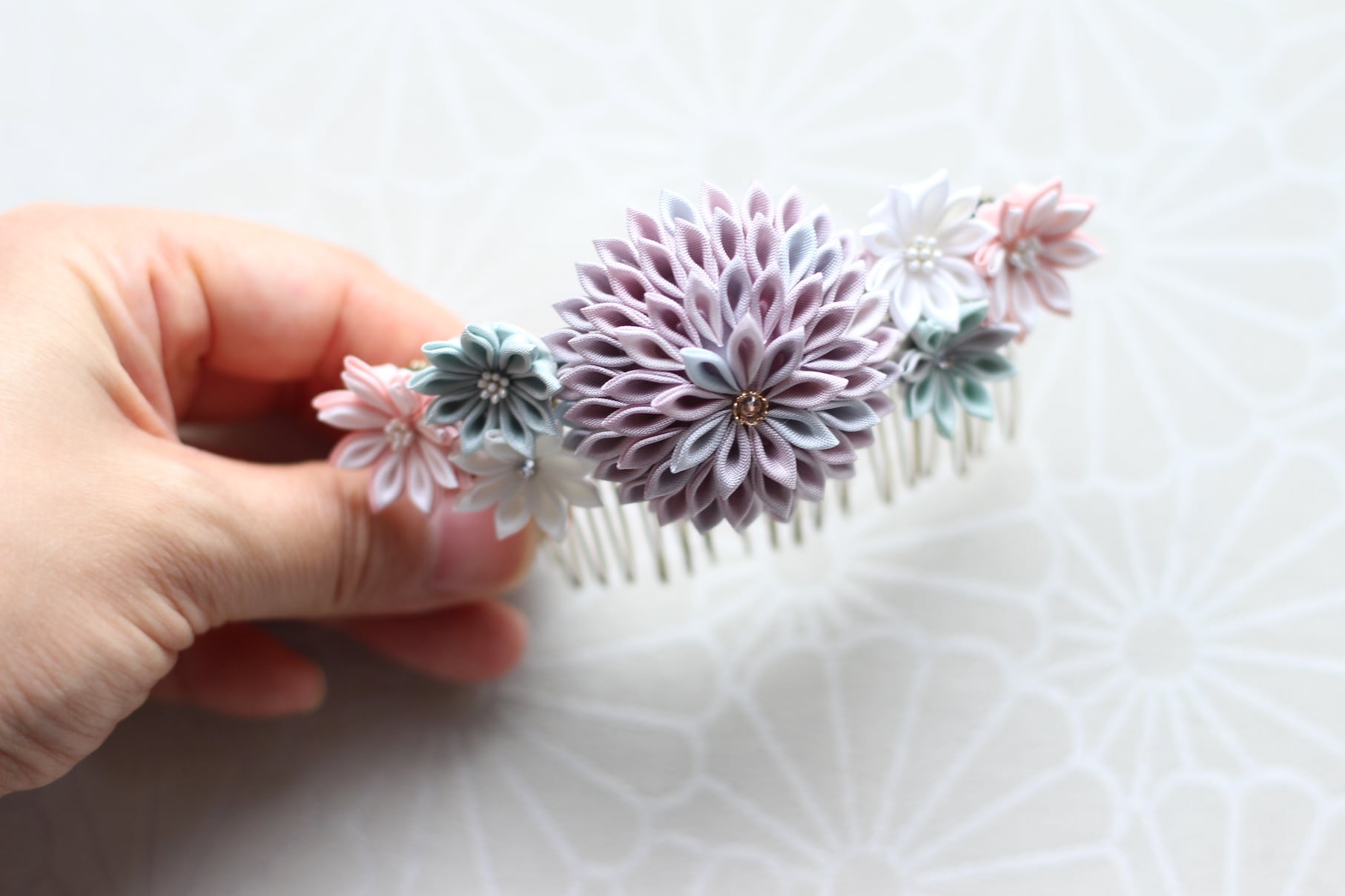 つまみ細工 コームとUピンのセット | Petit Bonheur（プチボヌール