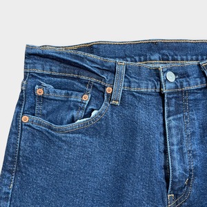 【LEVI'S】505 濃紺 デニム ジーパン ジーンズ ストレッチ テーパード ジッパーフライ W32 L30 リーバイス コロンビア製 US古着