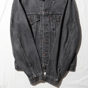美品 42L 86年 71506-0259 先染めブラック デニムジャケット Levi’s リーバイス