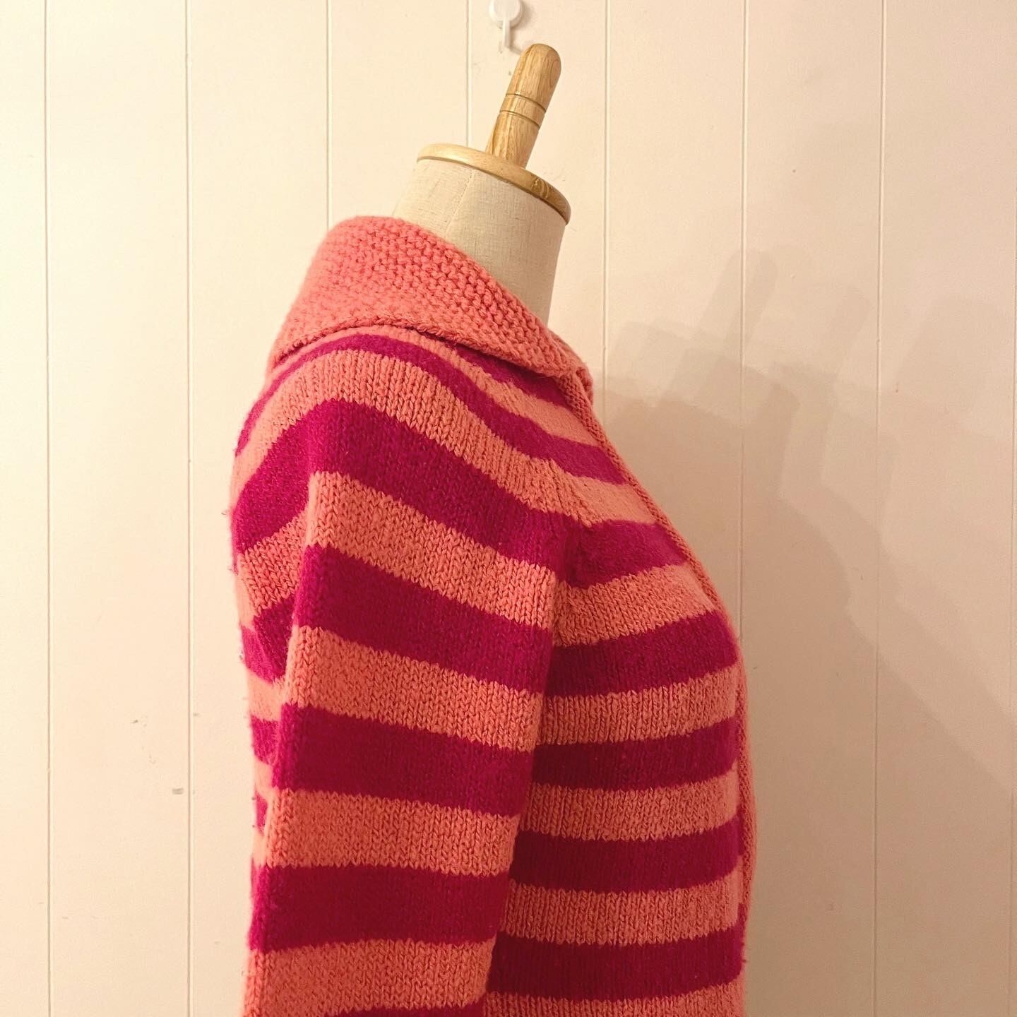 paul smith / pink border knit cardigan