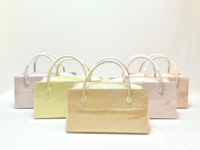 絞り　利休バッグ 兎金] 利休バッグ(絞り・黒白桜)