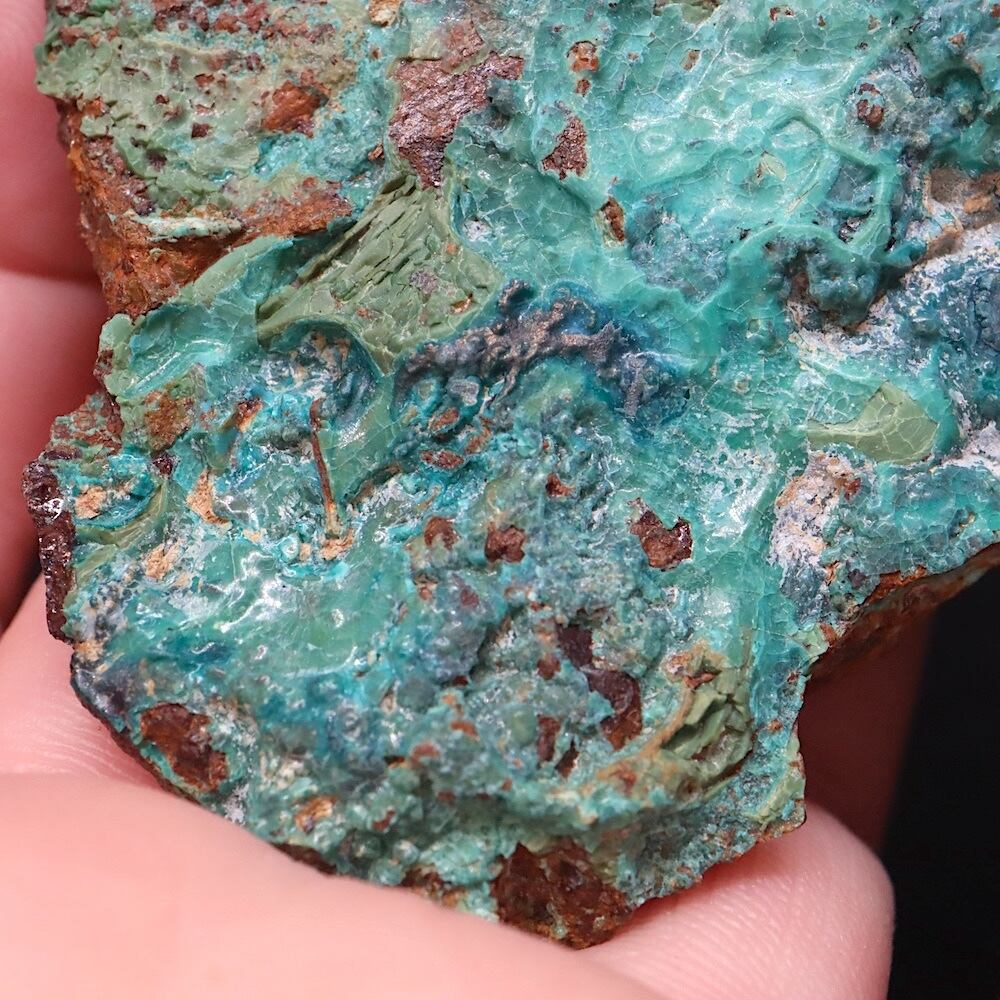 マラカイト＆クリソコラ 孔雀石 珪孔雀石 69.8g 原石 鉱物 CHS163