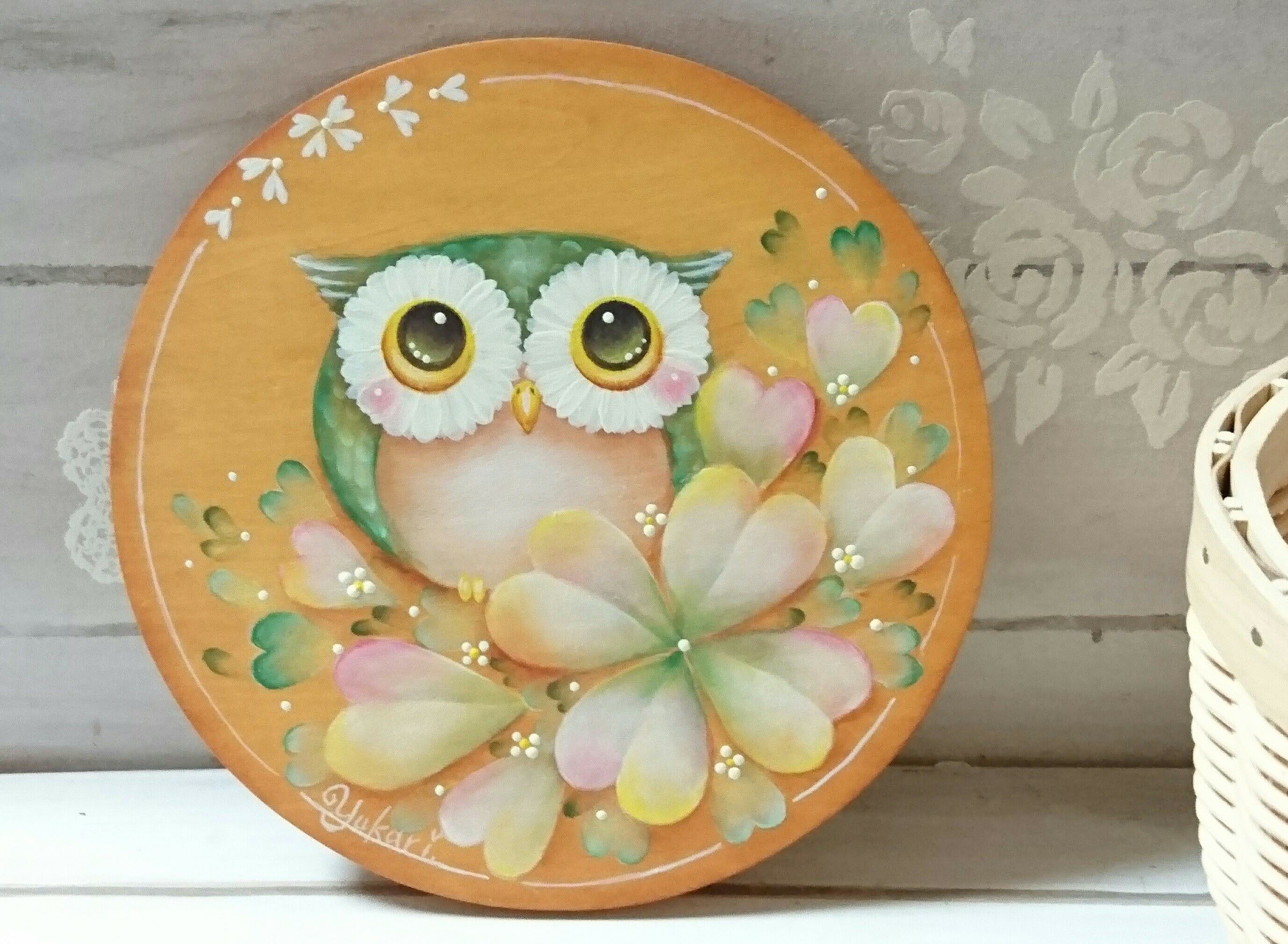 トールペイント 。バスケット。ベア。