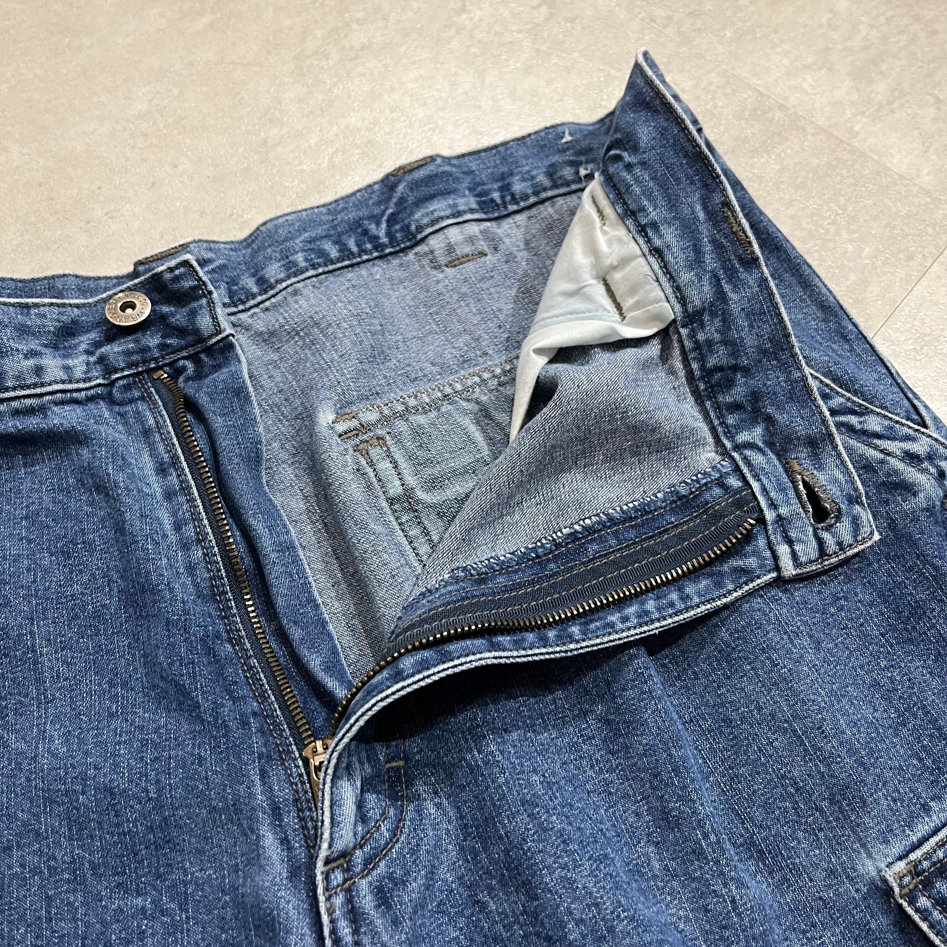 size : W40×L29程度【 WRG JEAN CO. 】デニムカーゴパンツ デニム