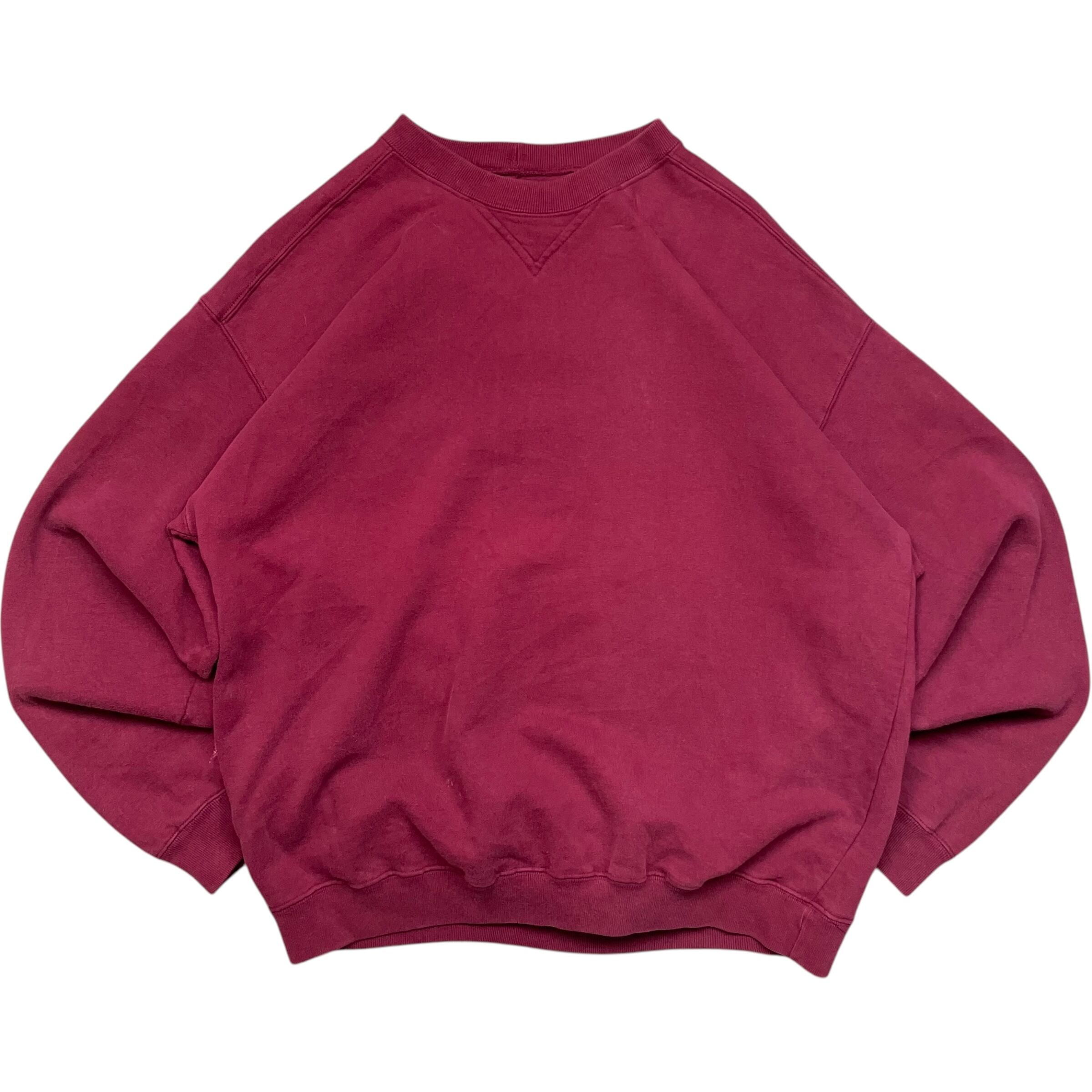 《L》OLD GAP オールドギャップ スウェット 無地 ダークレッド 90年代 vintage no.6192