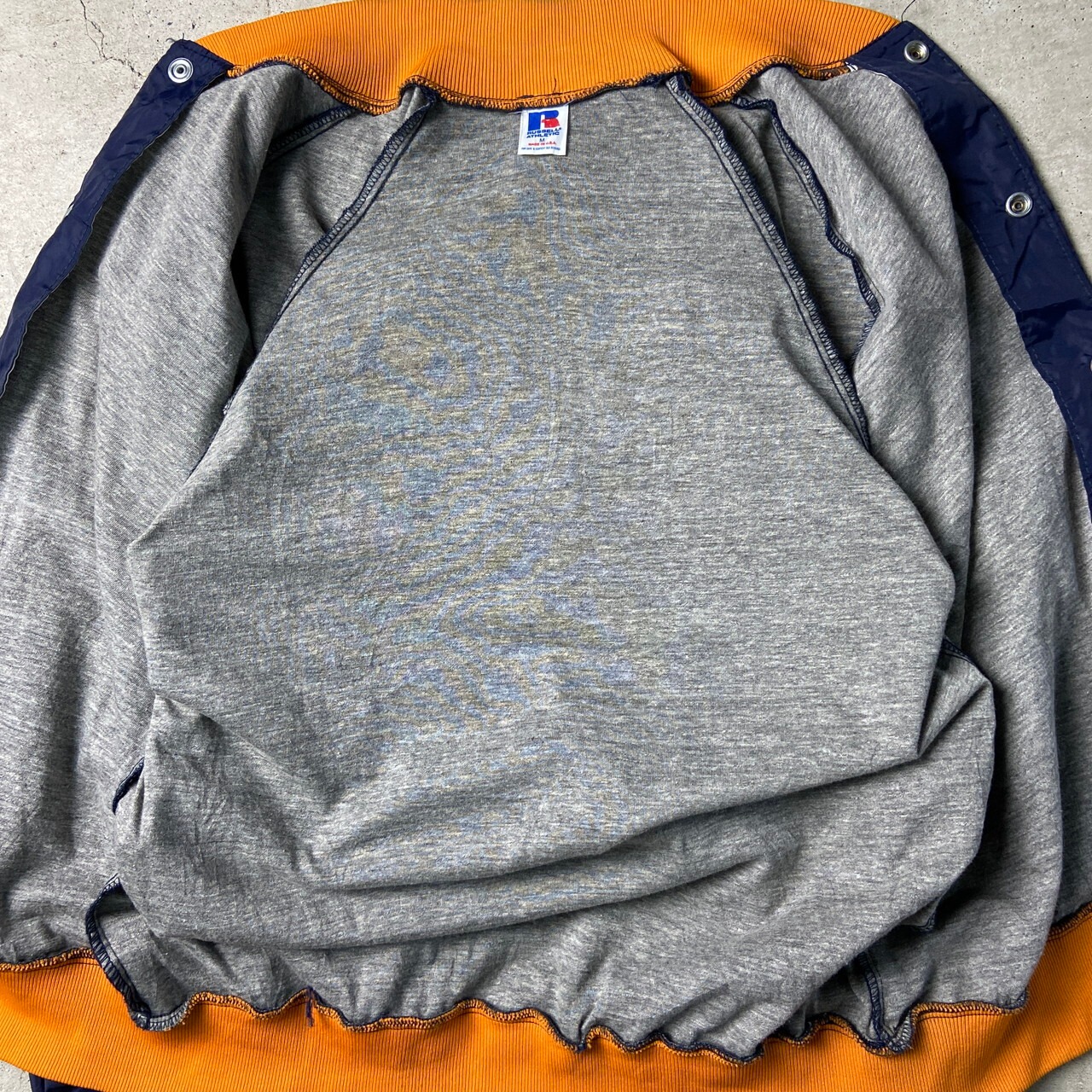 90年代 USA製 RUSSELL ATHLETIC カレッジロゴ ワッペン ナイロンサテン 